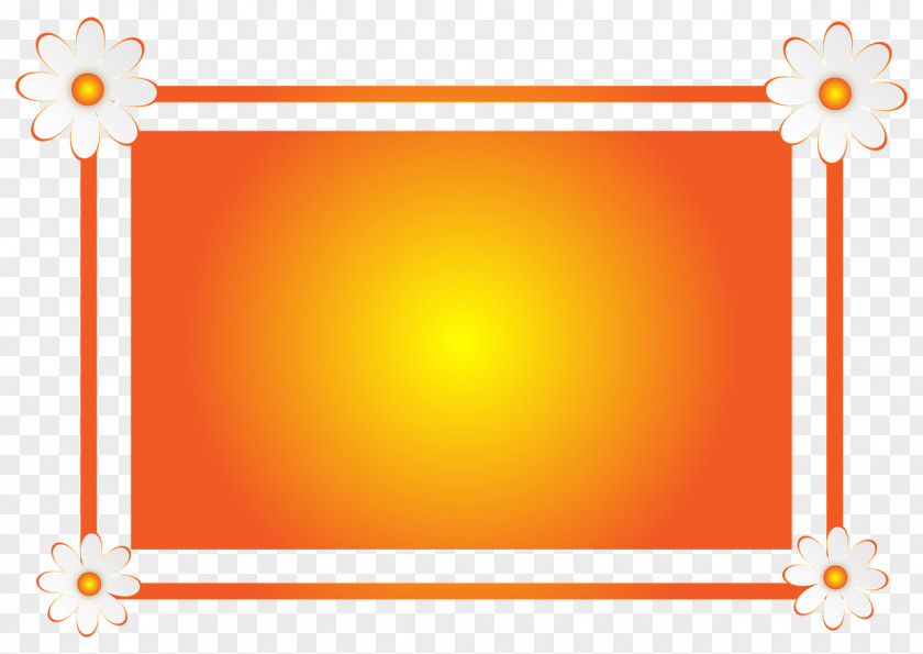 Orange Frame Banner Graphic Design PNG
