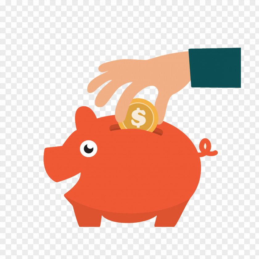 Cartoon Pig Piggy Bank Domestic PNG