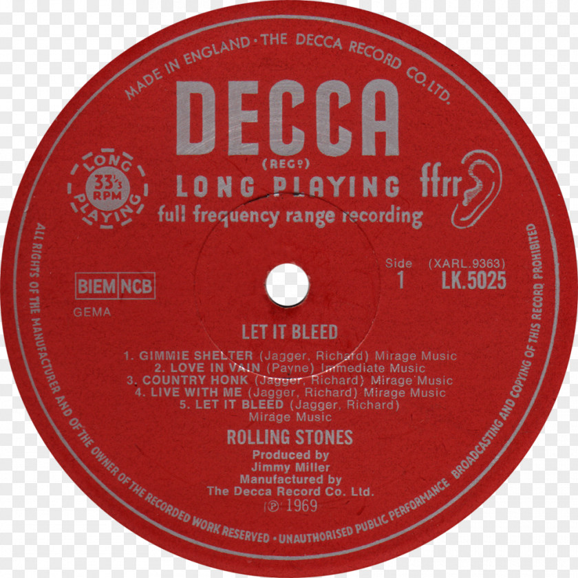 Funktasy Record Label Decca The Rolling Stones No. 2 LP Out Of Our Heads PNG