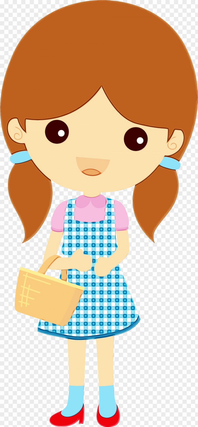 Child Brown Hair Cartoon Clip Art Doll Toy PNG