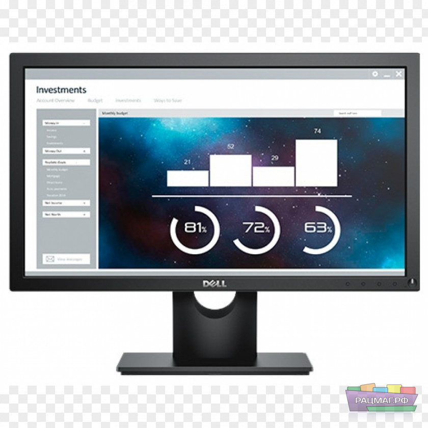 Monitors Dell Computer Liquid-crystal Display LED-backlit LCD 16:9 PNG