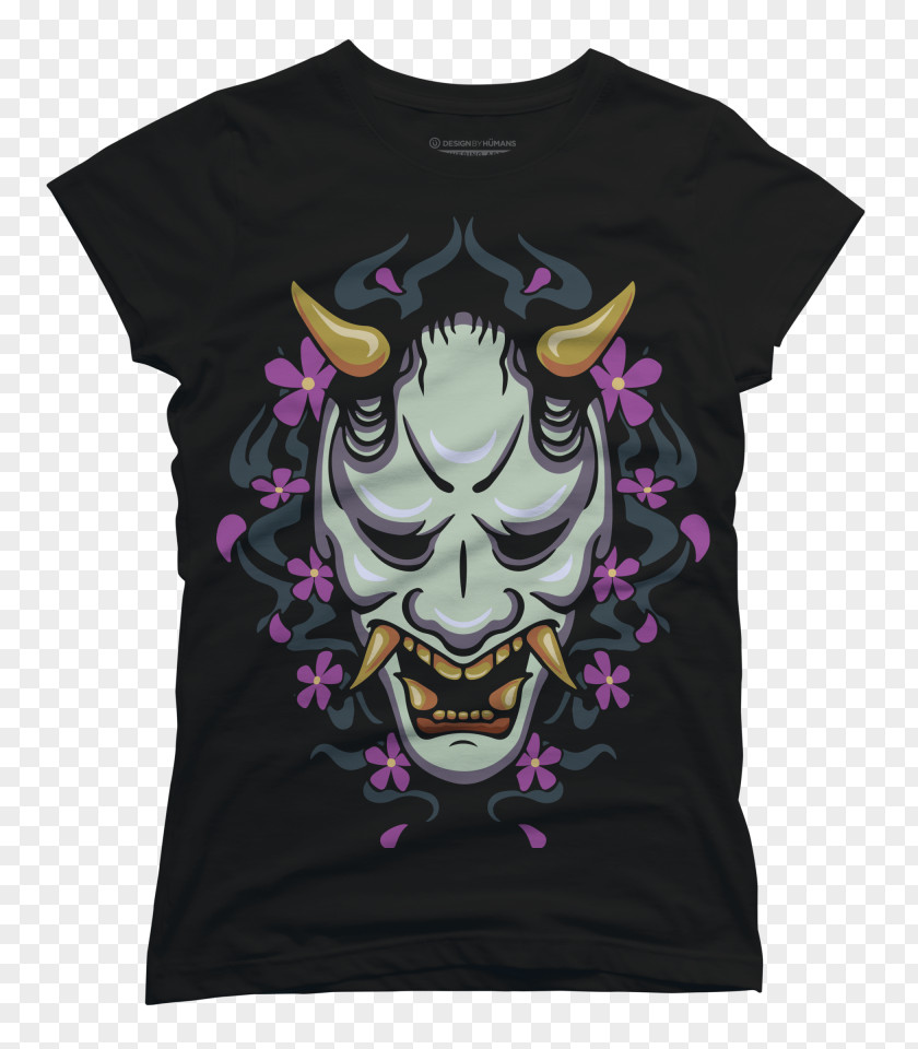 T-shirt Hannya Mask Woman PNG