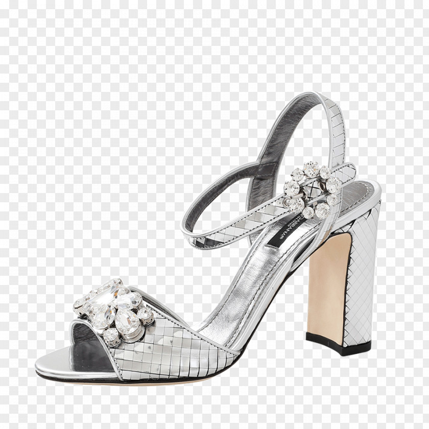 Dolce Gabbana Sandal Silver Shoe PNG