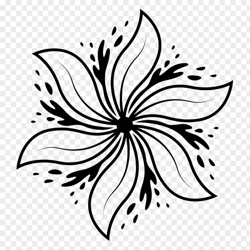 Flower Floral Design Stencil Clip Art PNG