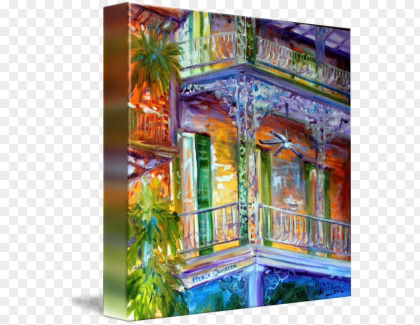 Painting French Quarter Canvas Print PNG