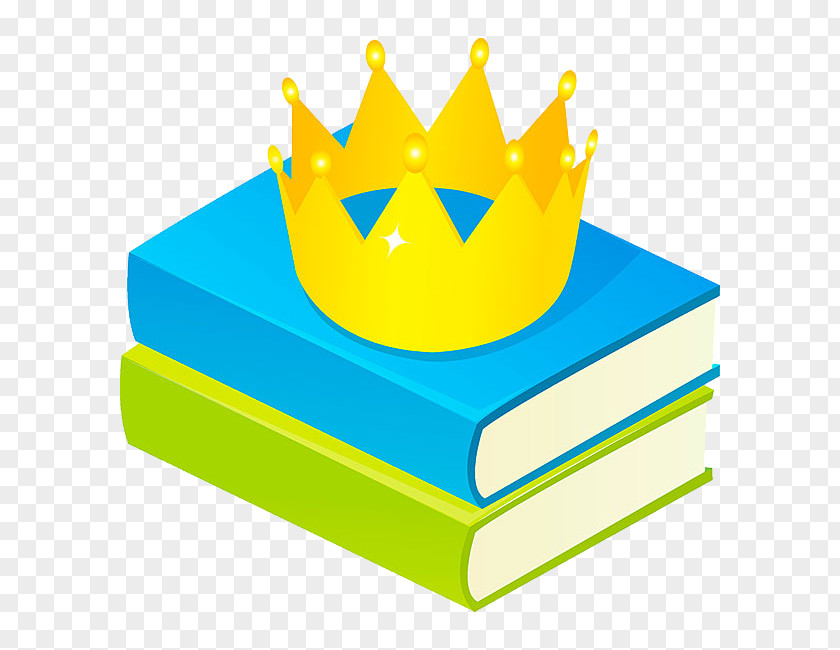 The Crown On Book Yellow Clip Art PNG