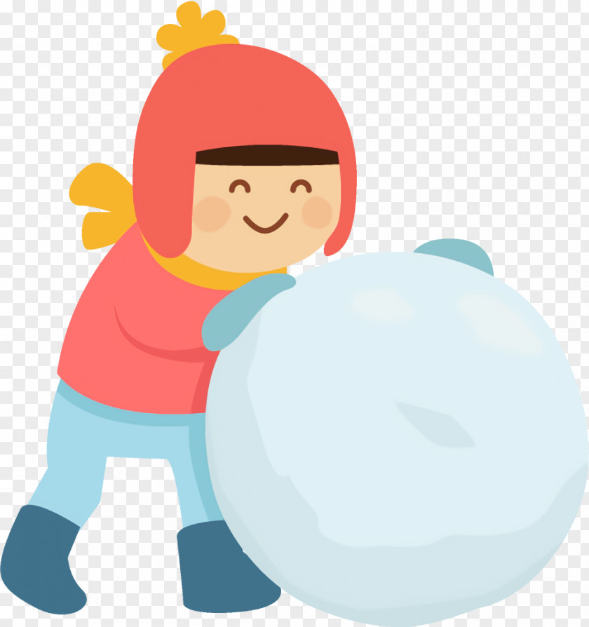 Cartoon Child Snowball Fight Winter Kids PNG