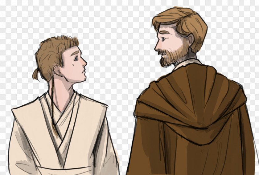 Star Wars Obi-Wan Kenobi Ahsoka Tano Qui-Gon Jinn Drawing Fan Art PNG