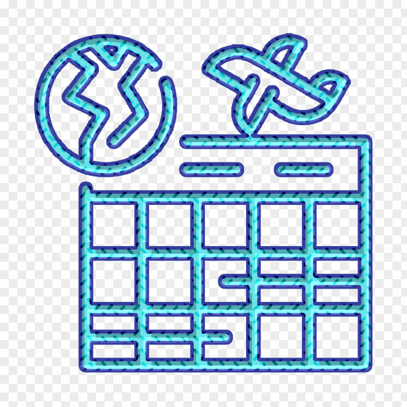 Travel Icon Plane Calendar PNG