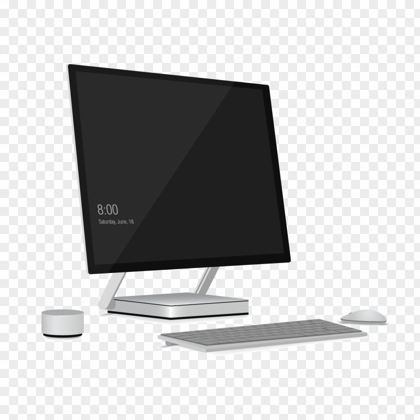 Vector Simple Computer Mouse Keyboard Monitor PNG