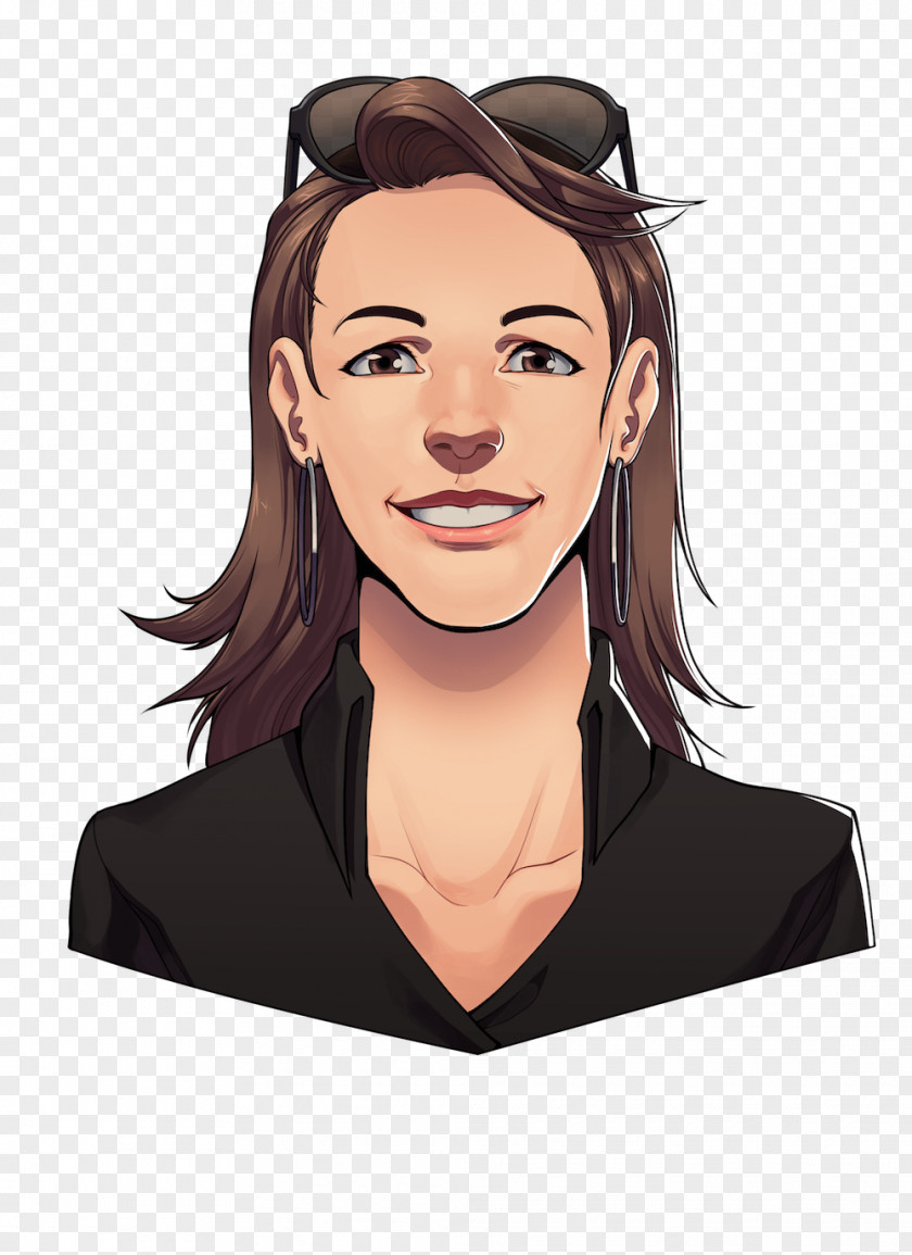 Sara Jay Portrait Cartoon Commission PNG