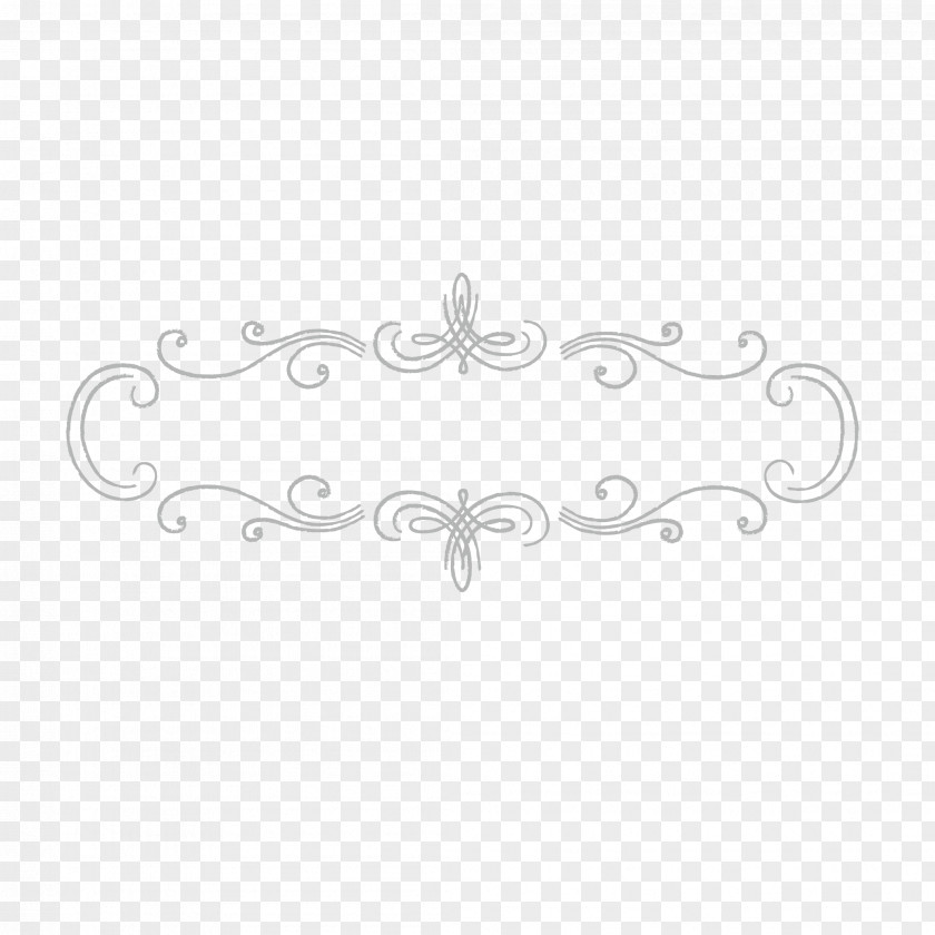 Silver Curve Style Rectangular Border White Pattern PNG