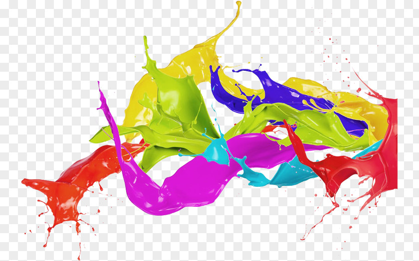 Holi Watercolor Painting Clip Art PNG