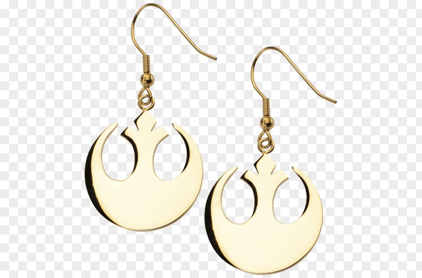 Rebel Alliance Earring Body Jewellery Symbol Gold PNG