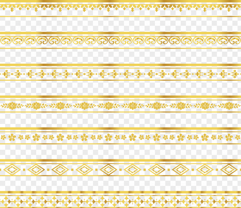 Delicate Gold Lace Border Yellow Angle Pattern PNG