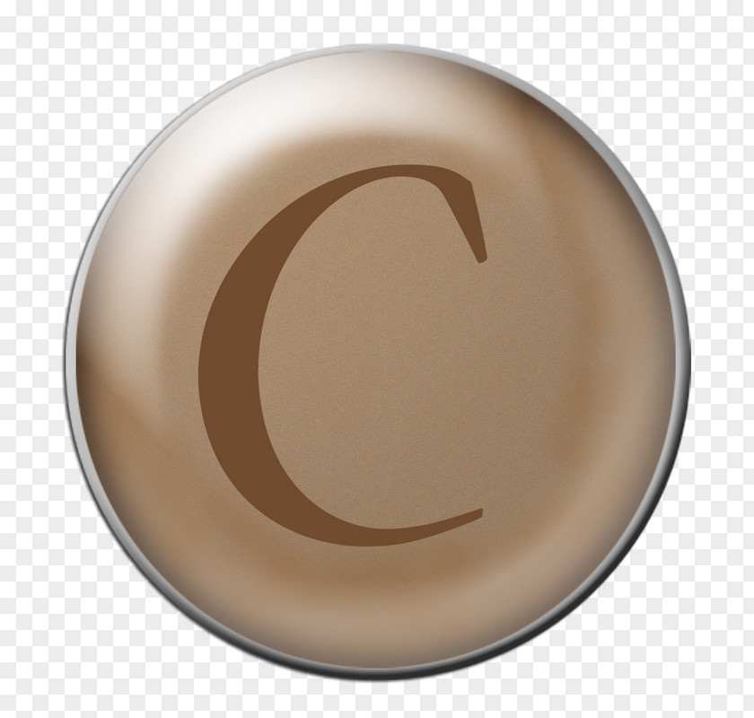 Letter C Brown Circle PNG
