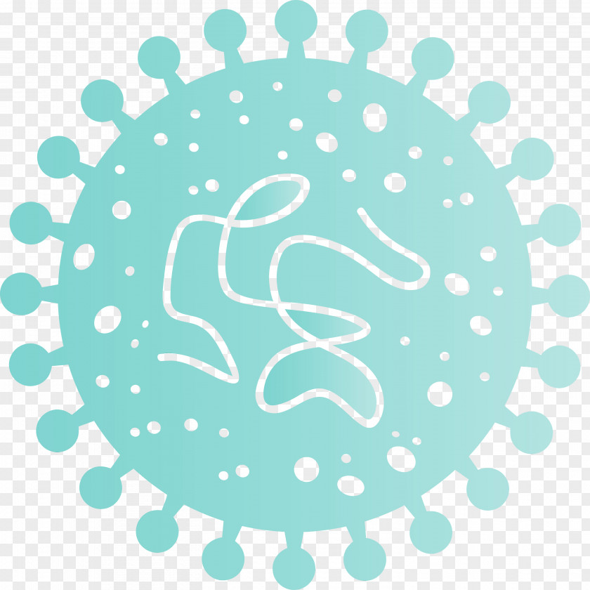 Turquoise Aqua Circle Pattern Logo PNG