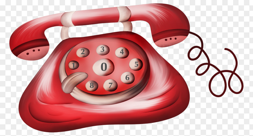Cartoon Phone Telephone Booth Red PNG