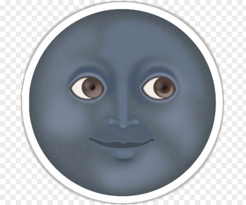 Emoji Black Moon Earth Full New PNG