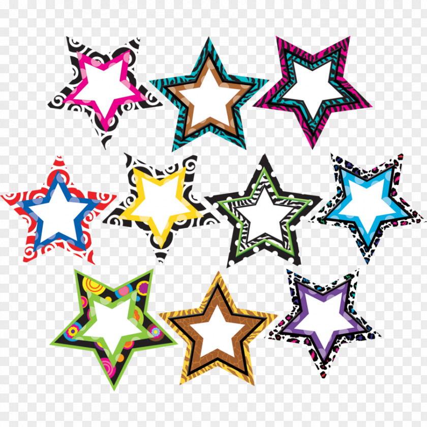 Fancy Star Paper Screen Printing PNG