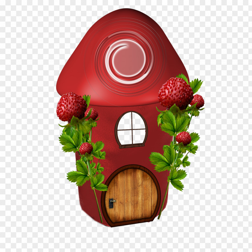 Greenery House Red Clip Art PNG