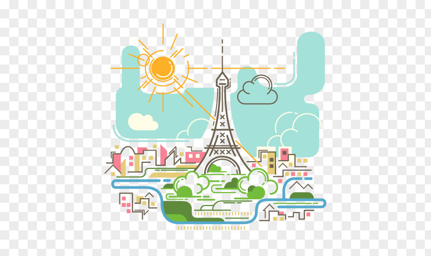 Paris Vector Elements Skyline Download Illustration PNG