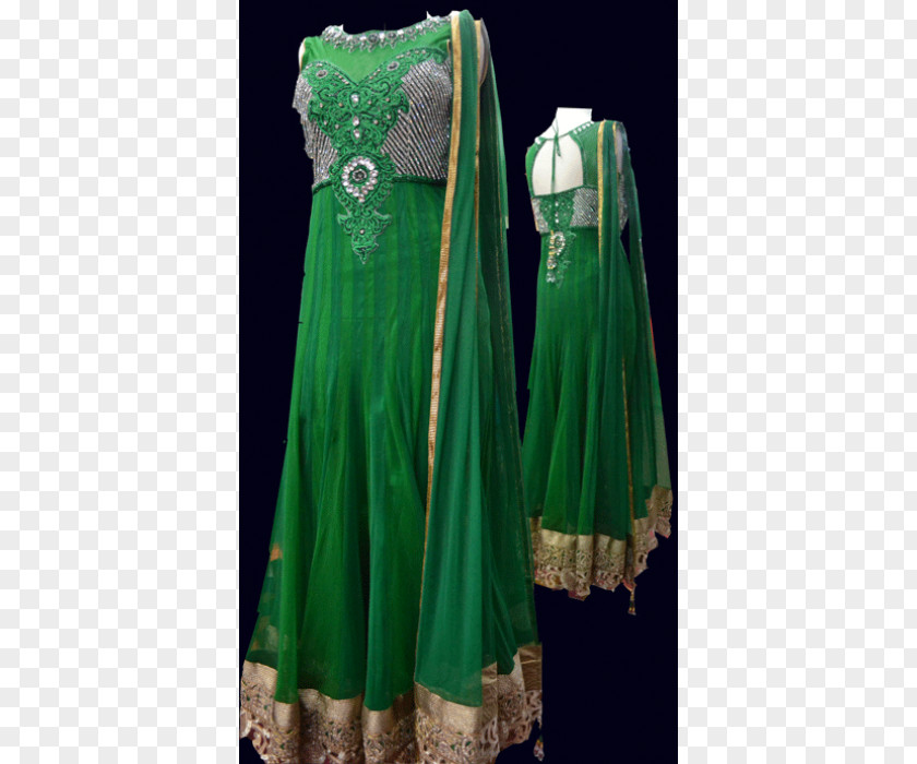 Dress Gown Green Anarkali Salwar Suit PNG