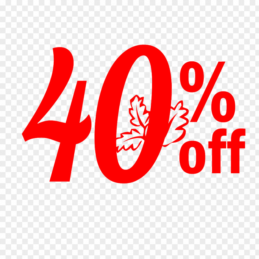 Thanksgiving Sale 40% Off Discount Tag. PNG