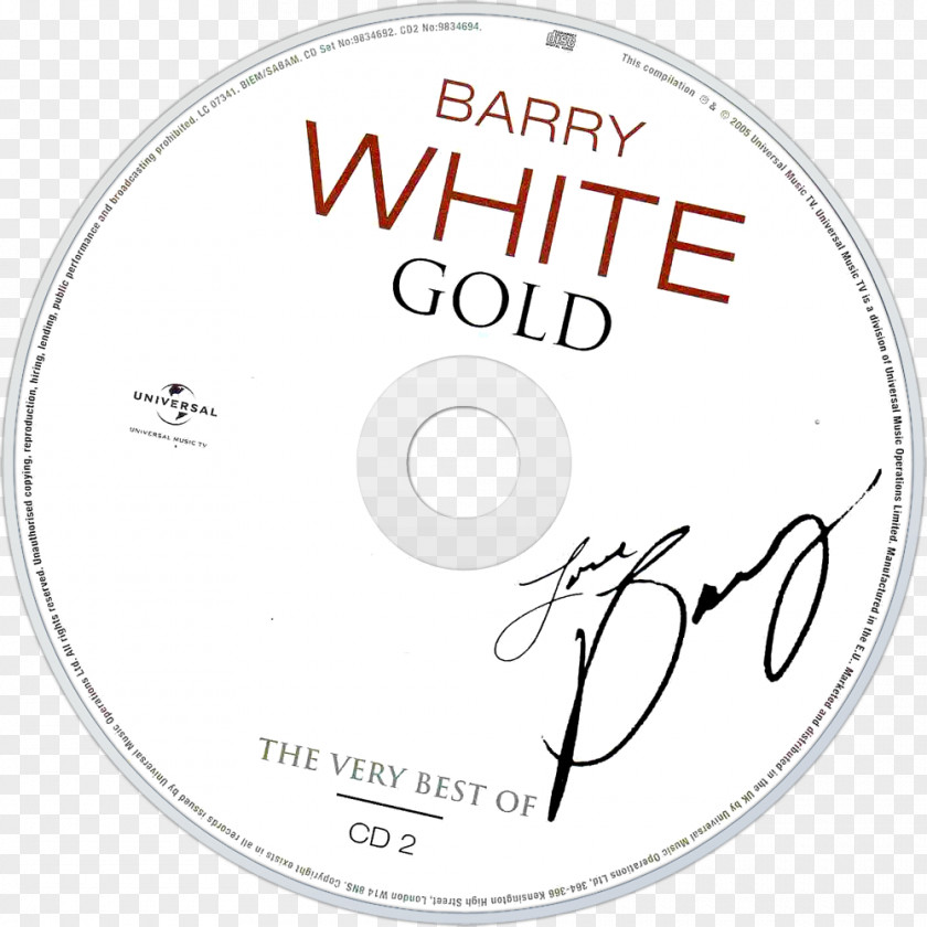 Design Gold: The Very Best Of Barry White Compact Disc Brand PNG