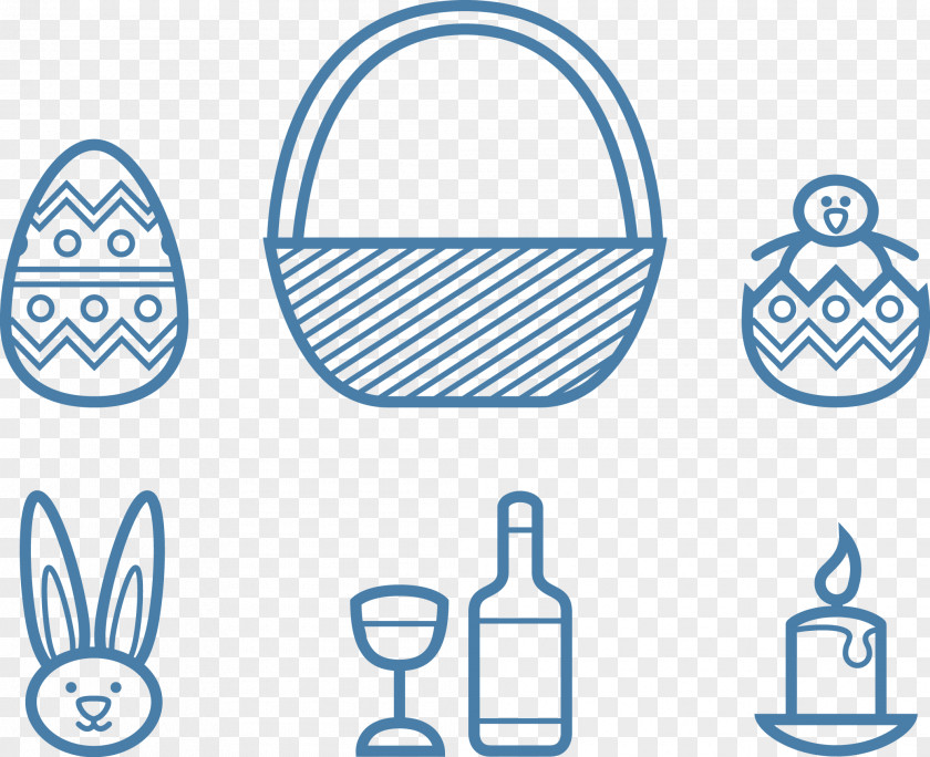 Easter Related Elements Icon Vector Egg PNG