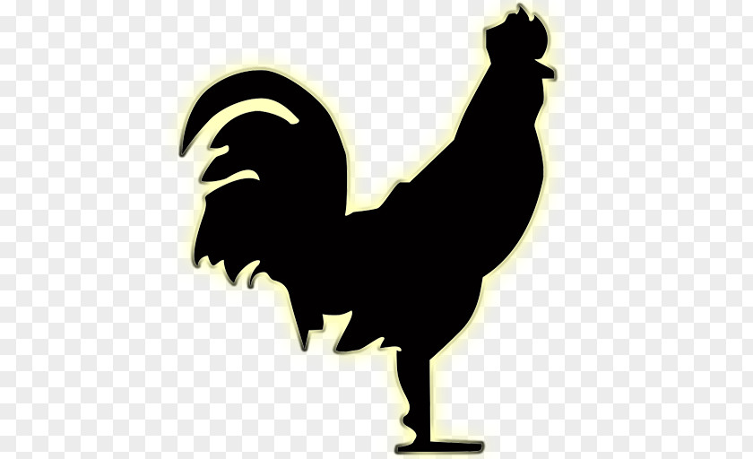 Silhouette Rooster Stencil Chicken Art PNG