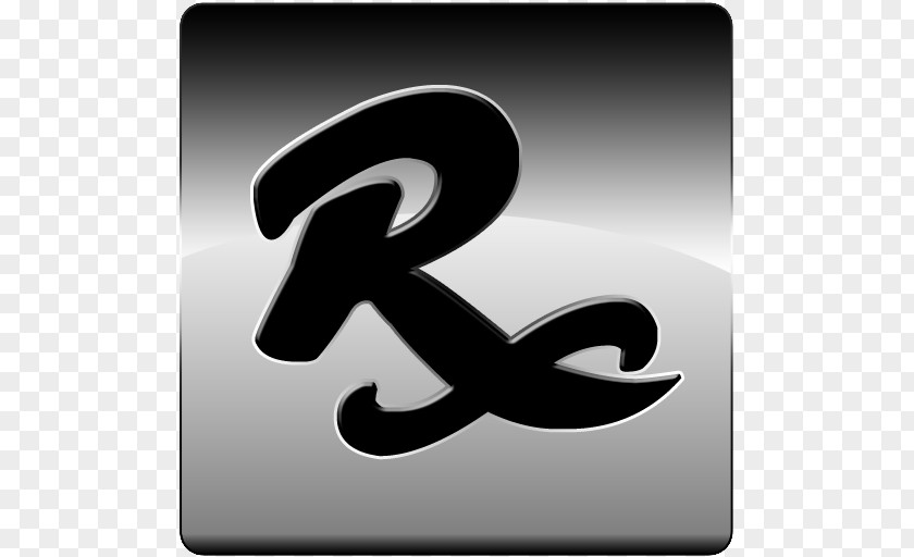 Silver Rx Icon Medical Prescription Pharmacy Pharmacist Pharmaceutical Drug Symbol PNG