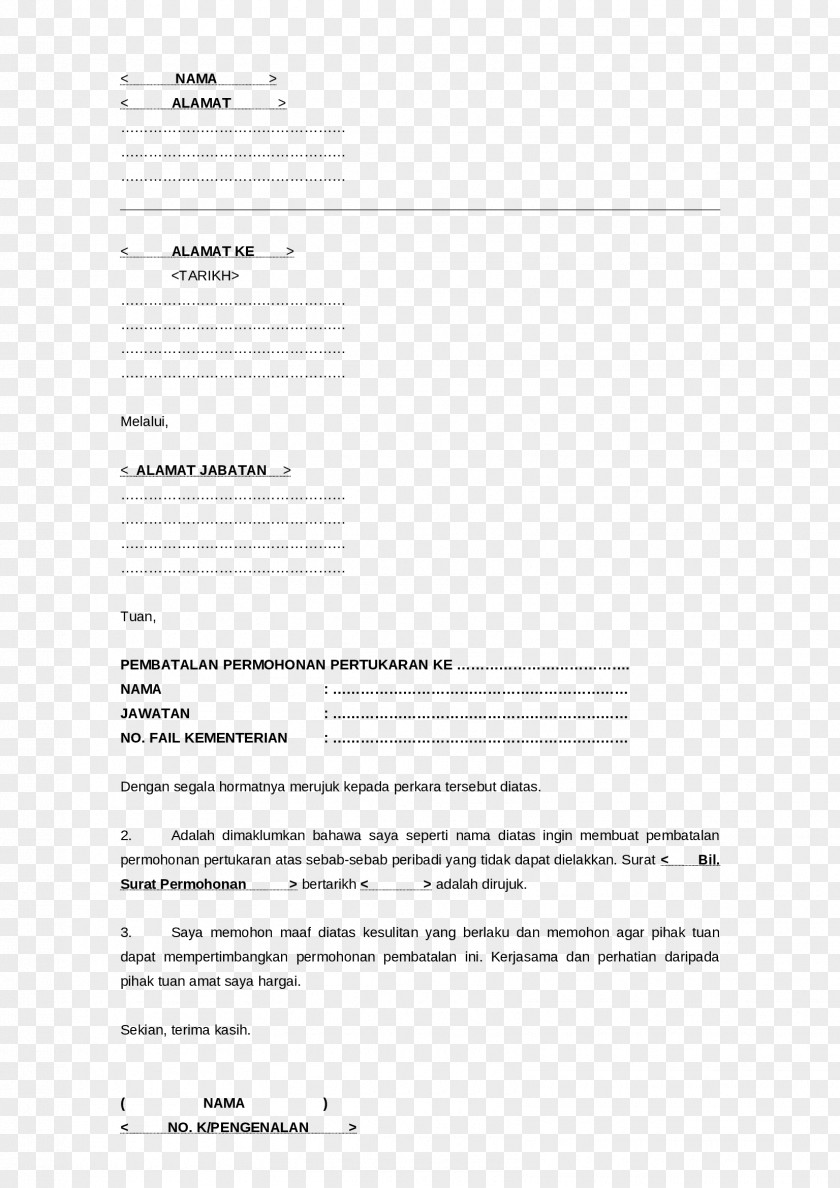 Business Letter Of Resignation Plan PNG