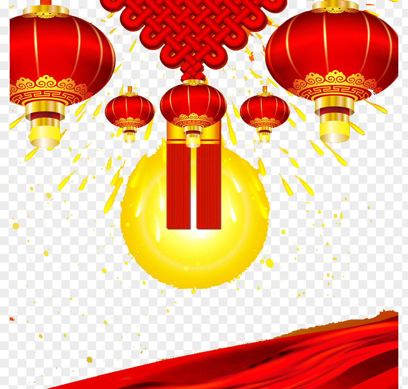 Chinese New Year Festive Lanterns Knot Background Handan Public Holiday Years Day December 31 PNG