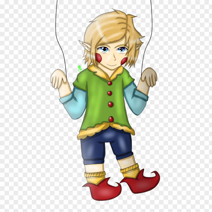 Circus Christmas Elf Ornament Art PNG