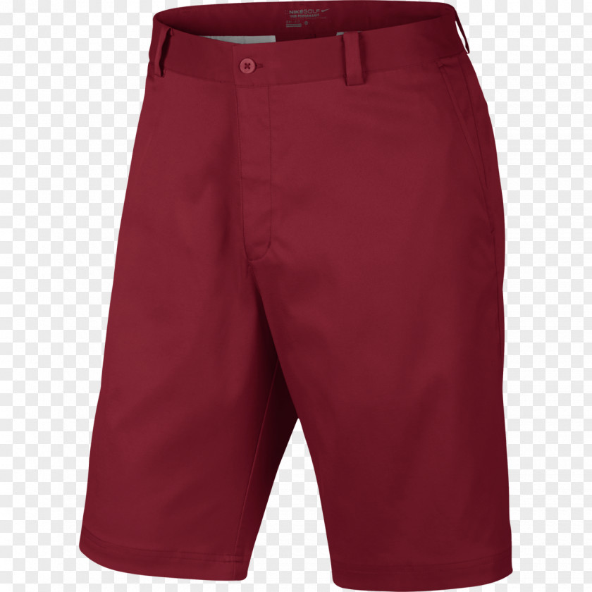 Men's Flat Material Trunks Bermuda Shorts Pants Maroon PNG