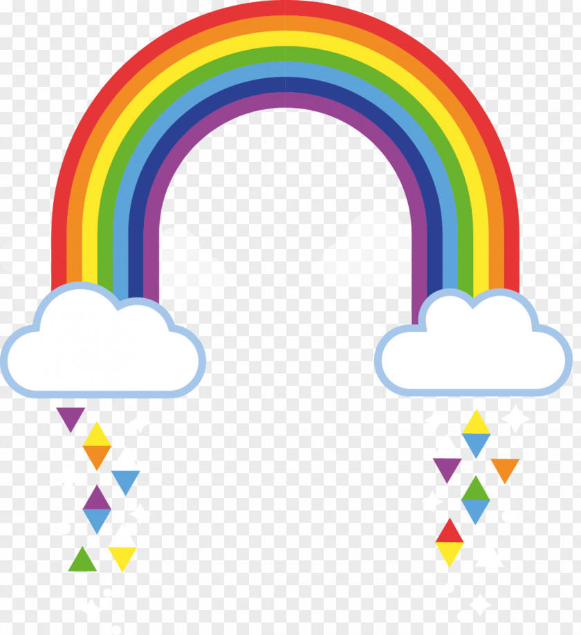 Vector Painted Rainbow Adobe Illustrator Euclidean PNG