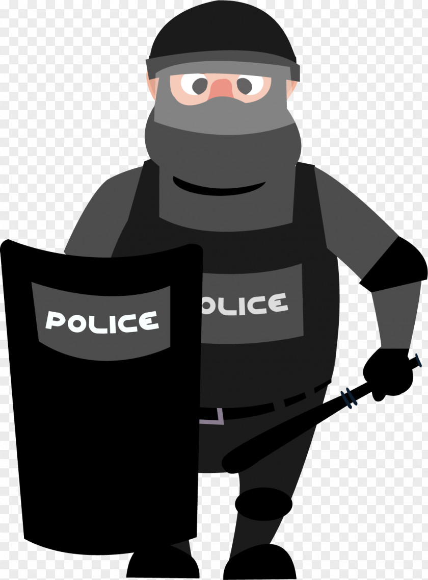 Armed Policeman Cartoon Graphic Design Icon PNG