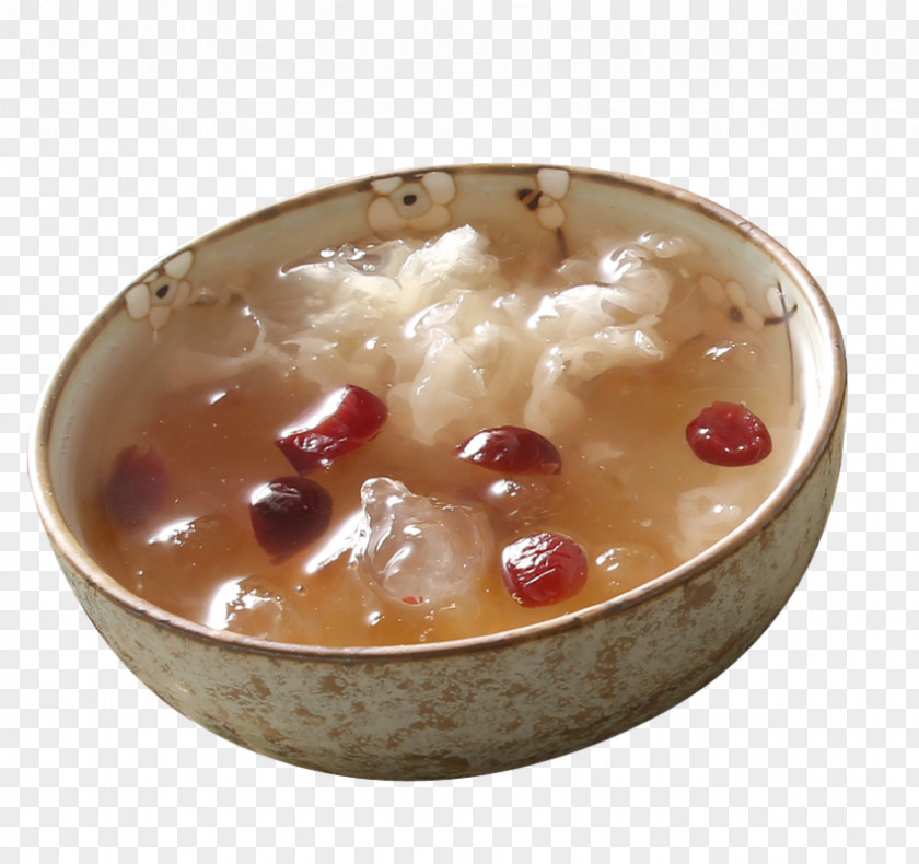 Cranberry Syrup Peach Gum Ice Cream Tong Sui Hong Dou Tang Soup PNG