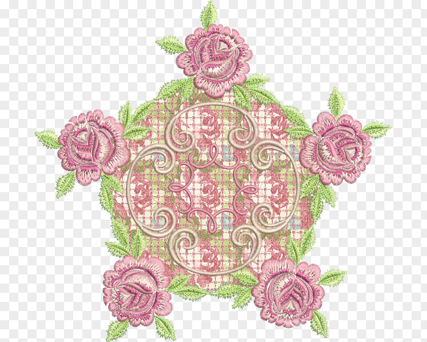 Rose Garden Roses Floral Design Embroidery PNG