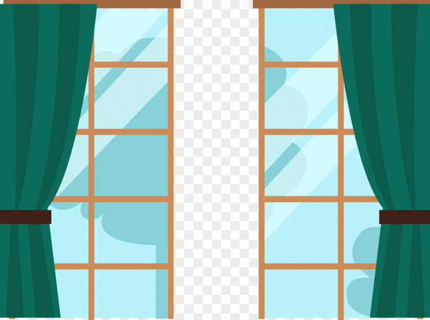 Vector Windows Window Curtain Glass Euclidean PNG