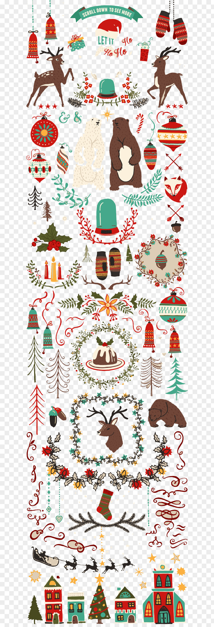 Christmas Elements And Holiday Season Illustration PNG