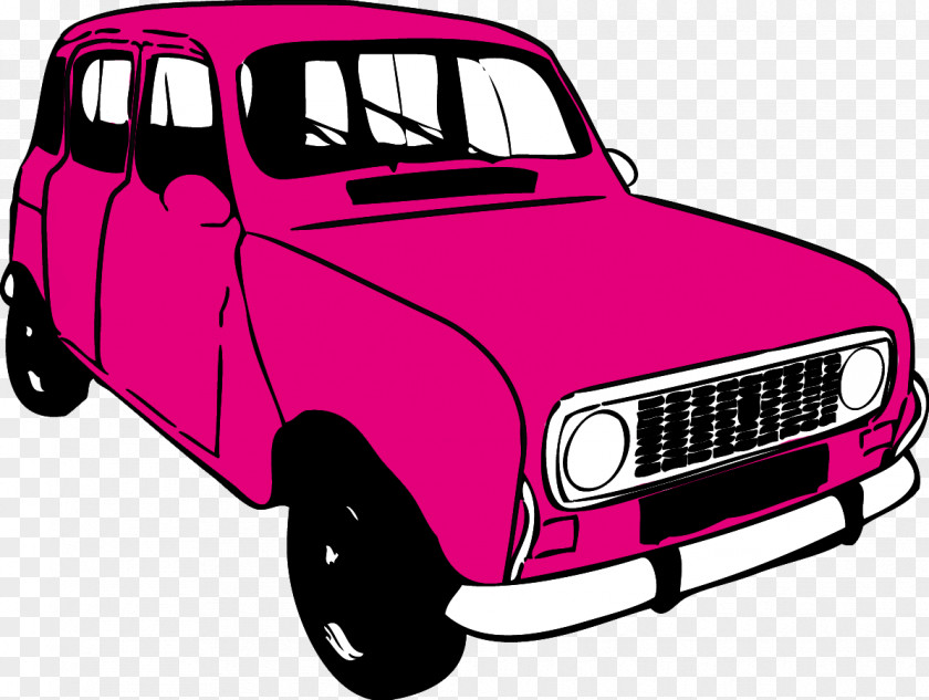 Renault 4 Vintage Car Van Compact Automotive Design PNG