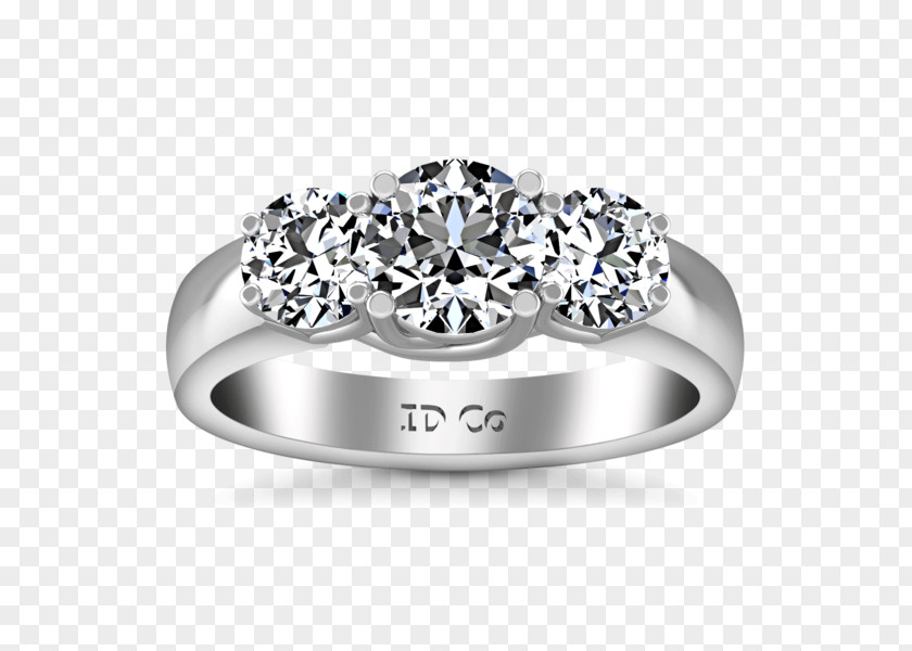 Ring Three Stone Wedding Diamond Three-Stone Engagement PNG