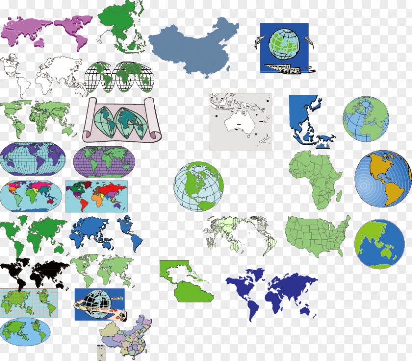Summary Of Various Types Maps Icon PNG