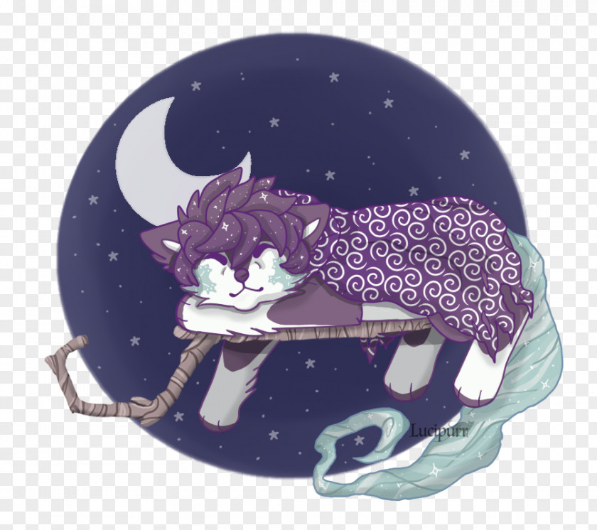 Good Night Purple Violet Lilac Lavender Character PNG