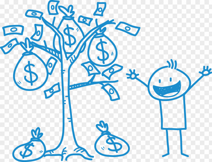 Money Tree Vector Graphics Stick Figure Drawing Clip Art Doodle PNG