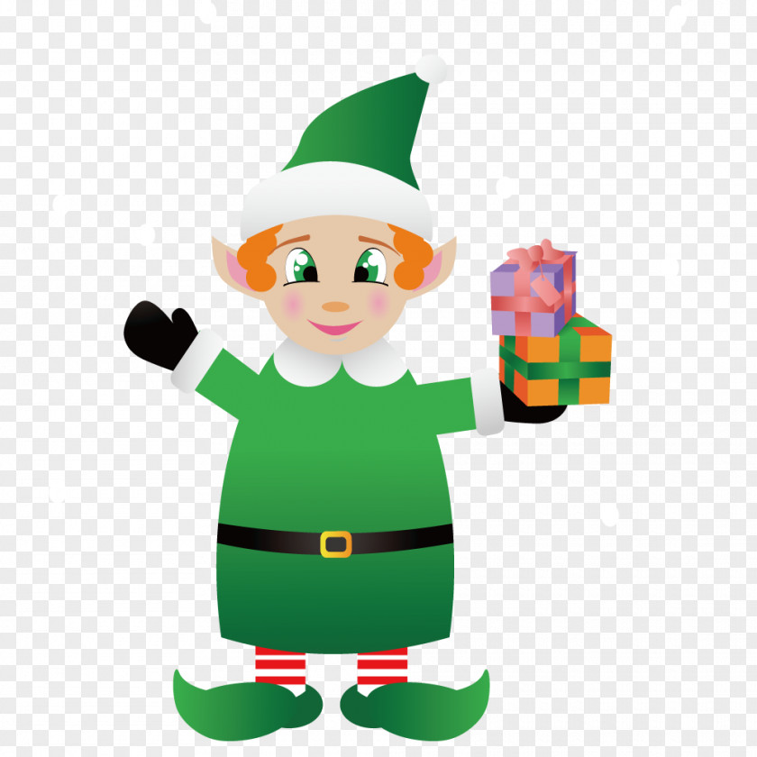 Child Holding A Gift Santa Claus Christmas PNG