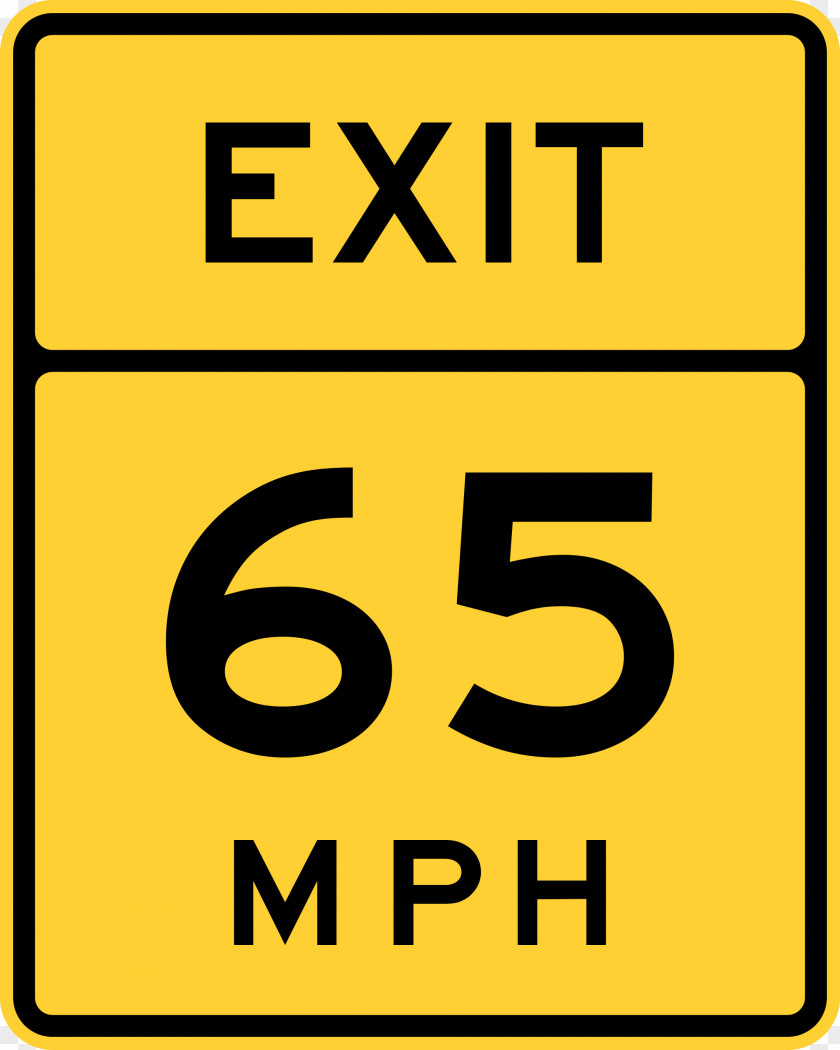 Exit United States Advisory Speed Limit Traffic Sign PNG
