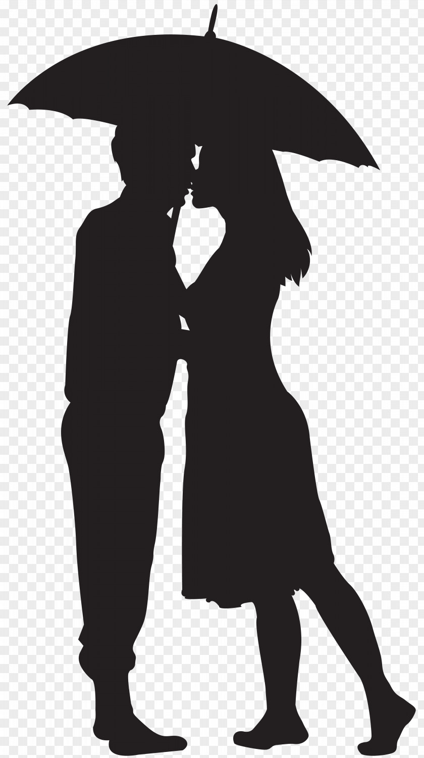 Loving Couple Silhouette Clip Art Image PNG